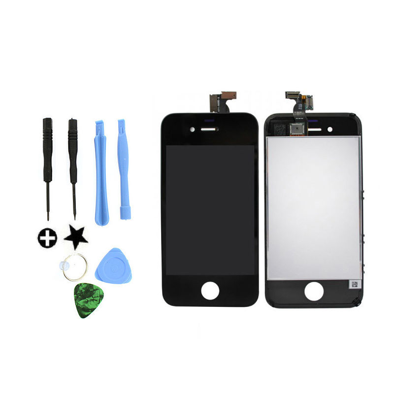 Black iPhone 4S 4GS Digitizer LCD Glass Replacement Screen Assembly