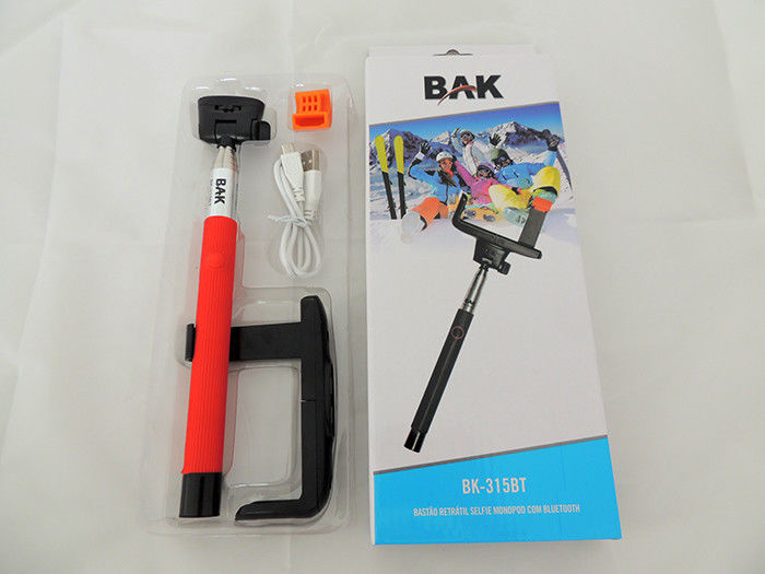 Soft Hand Position selfie stick with bluetooth Button , Color Can Be Customized