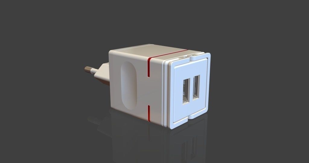 Red LED Light 5V DC UL Plug Two Port Universal Usb Travel Charger For Ipad, Iphone, Ipod