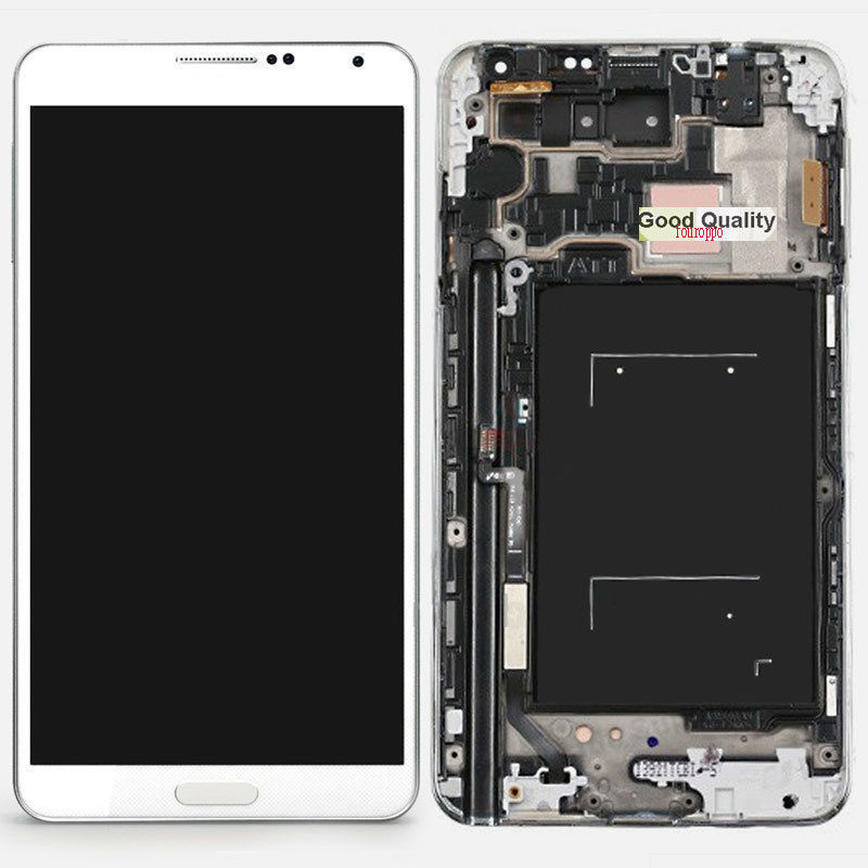 5.7 Inches Samsung LCD Screen without frame For Note3 LCD With Digitizer White