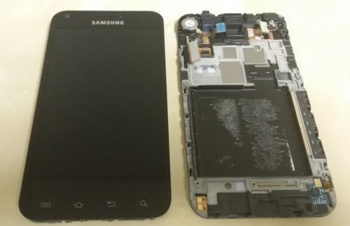 800x480 Samsung LCD Screen with frame For S2 i9100 LCD With Digitizer Black