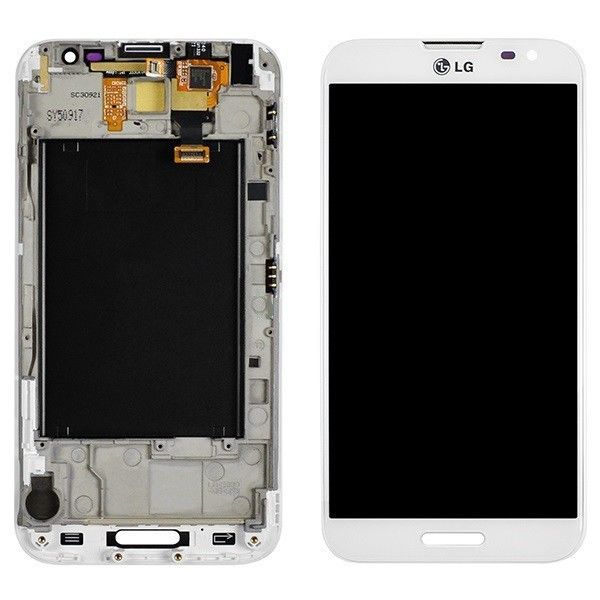 White , Black 5 Inch LG LCD Screen Replacement For LG Optimus G Pro E980 LCD Assembly With Frame