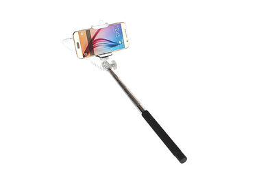 Pocket Monopod Selfie Stick With Cable and Rear View Mirror , Wired 360 Clip Monopod