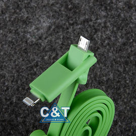 Samsung / Iphone Cell Phone USB Cable , 2 In1 Micro Sync Data Charging Cable