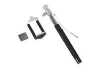 Pocket Monopod Selfie Stick With Cable and Rear View Mirror , Wired 360 Clip Monopod