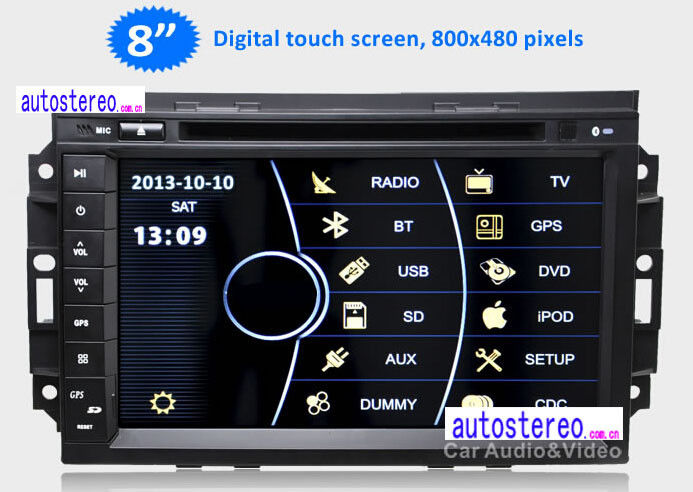 Digital Touch Screen HD Car Stereo for Jeep Dodge Chrysler 300C GPS Sat Nav  DVD Player