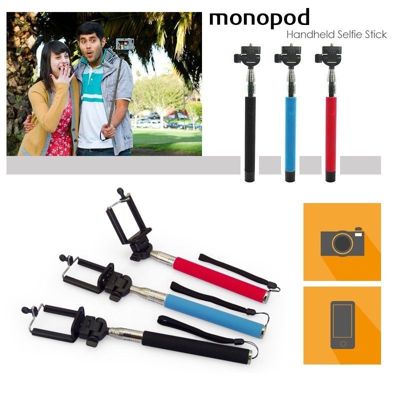 Adjustable Extendable Handheld Monopod Selfie Stick for Phone and Camera