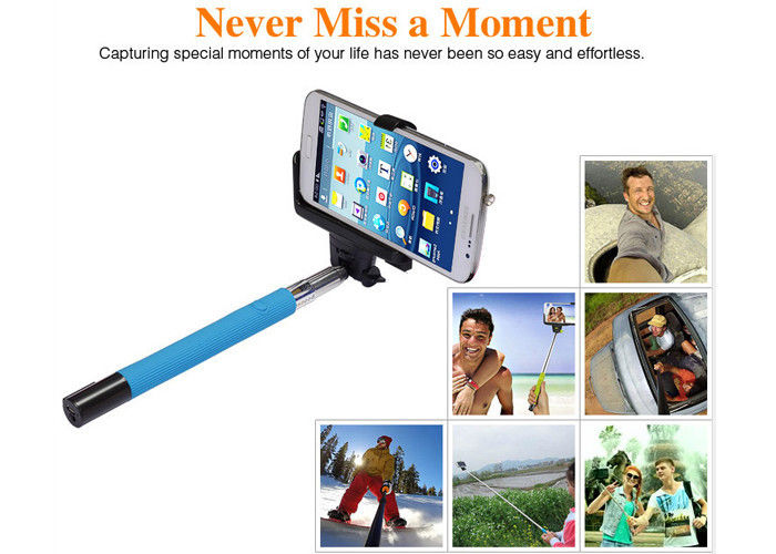 Mobile Phone Bluetooth Selfie Stick , Extendable Hand Monopod For Travel