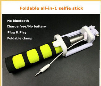 80CM Selfie Handheld Monopod , ABS Fodable  Selfie Stick with cable