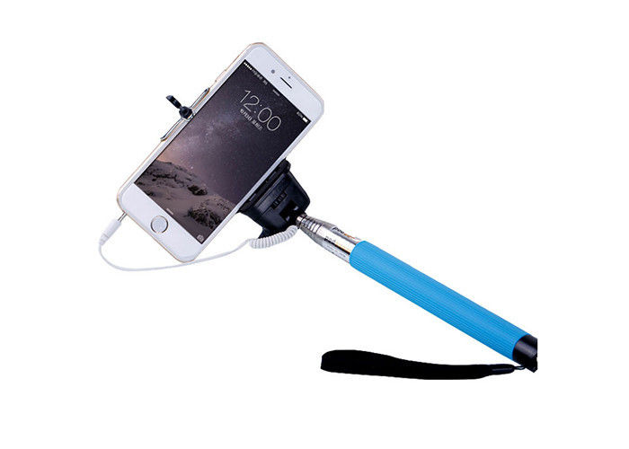 Folding Colorful 3.5mm audio cable selfie stick with shutter for mobile phone