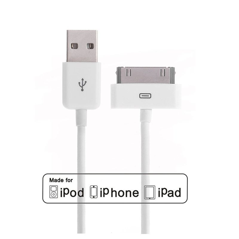 iPad iPod 1.2M / 4 Feet USB Data Transfer Cable , USB 2.0 A type 30 Pin Data Cable